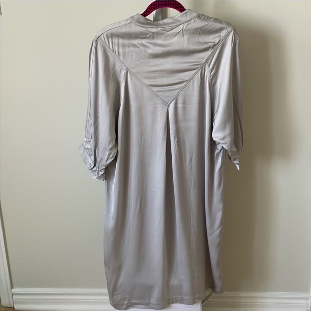 NWT REISS silver grey Mccarthy Shirt Dress, size US 6 - Picture 8 of 12